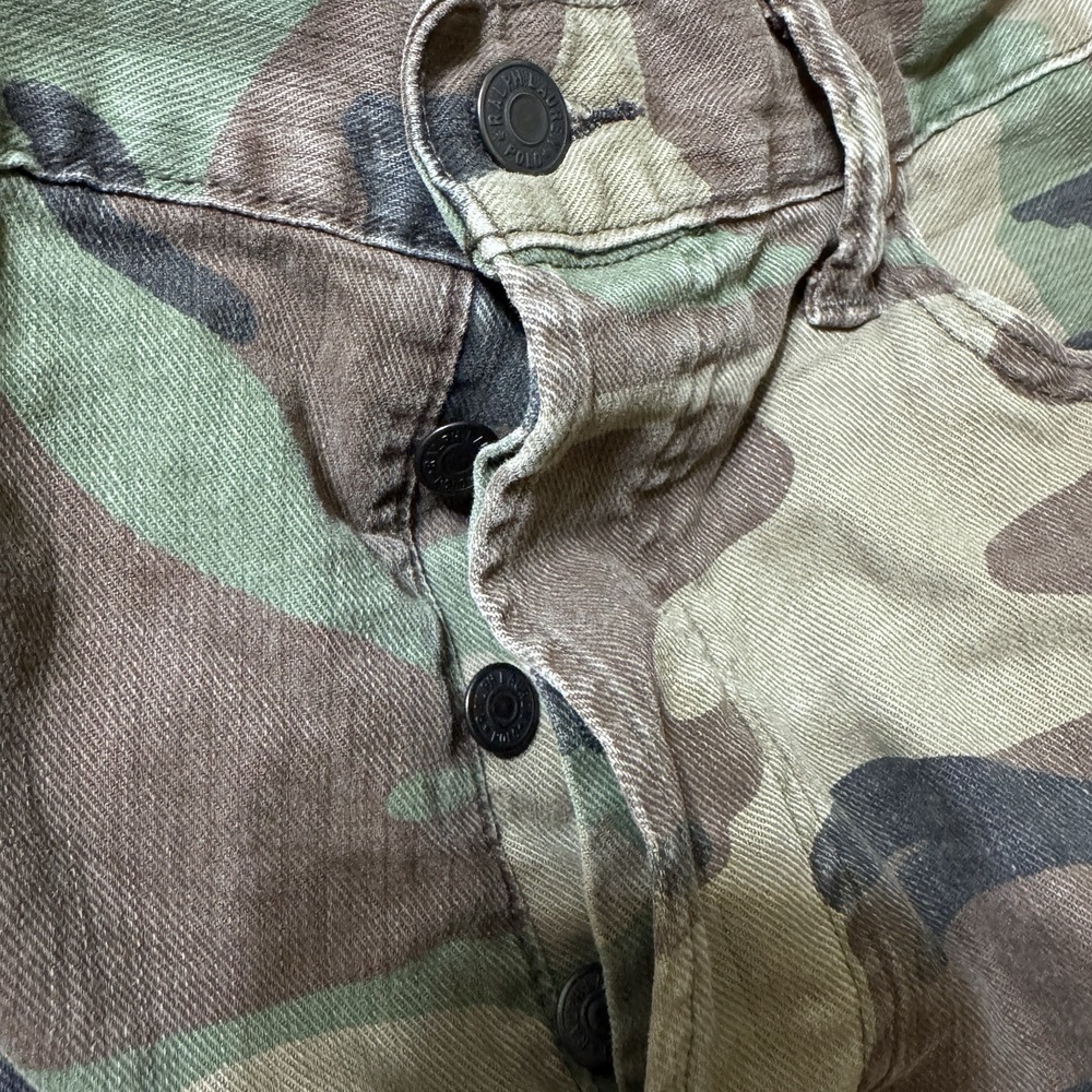 Polo Ralph Lauren Varick Slim Straight Jeans Camo Camouflage 36 32 Button Fly - Picture 2 of 14